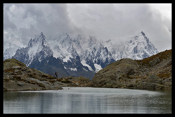 Lake Blanc hiker