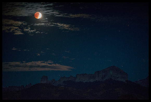 Eclipse over Chimney Peak