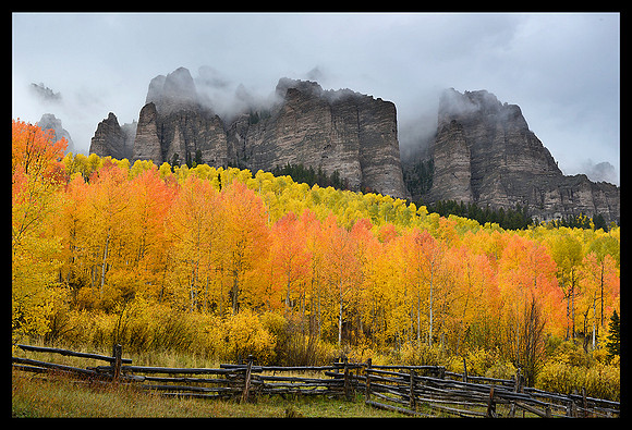 Cimarron Mountains in fall 1