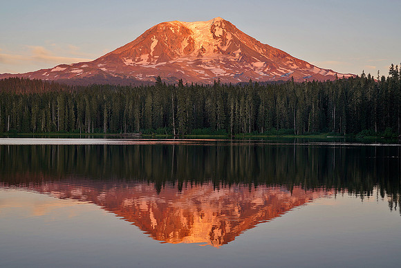 Takhlakh Lake sunset with Mount Adams 2