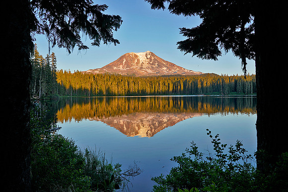 Takhlakh Lake sunset with Mount Adams 1