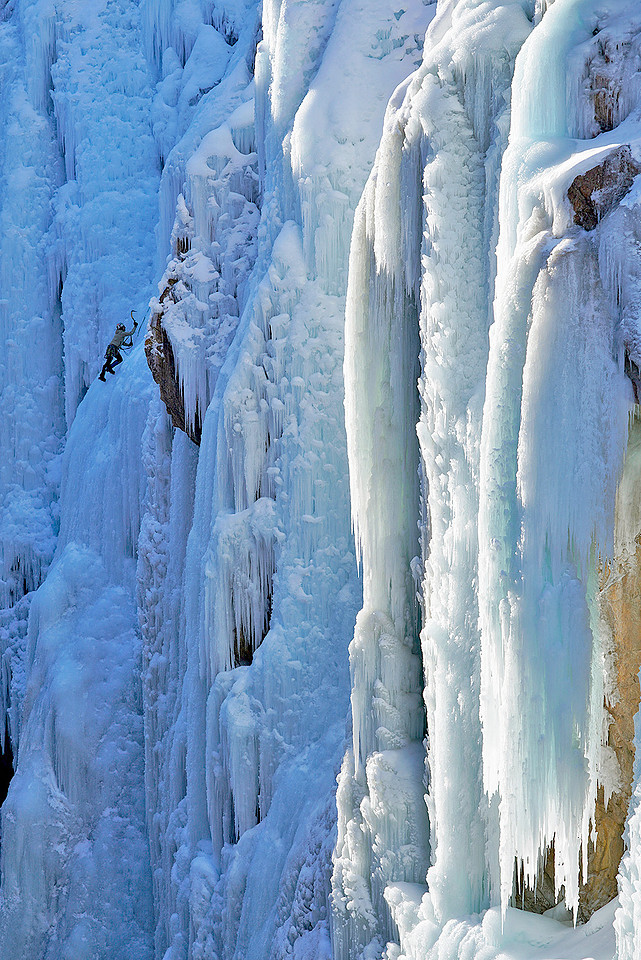Ouray Ice Park climber, CO