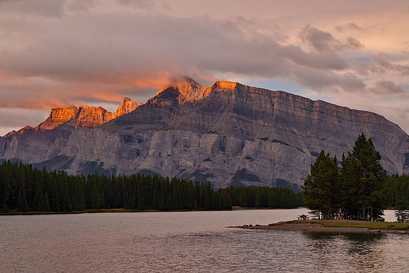 Mount Rundle and Two Jack Lake