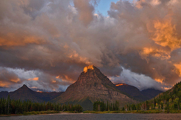 MT, Glacier NP_Pray Lake predawn 2