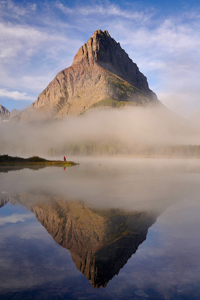 MT, Glacier NP_Swiftcurrent Lake hiker 2